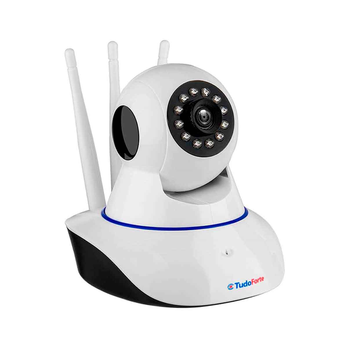 Câmera IP Sem Fio Wifi HD 720p Robô Wireless, Com áudio, Grava em Cartão SD, com 3 Antenas e Visão Noturna de 10m